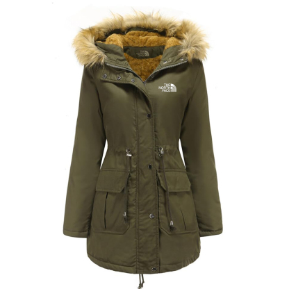 The Noqdfrth Face-Veste en velours et résistant au froid pour femme